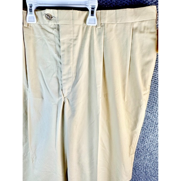 NWT Vtg The Fox Collection Men's Pleated Khaki Pants 40x30 Made in USA JCPenney - Picture 6 of 14